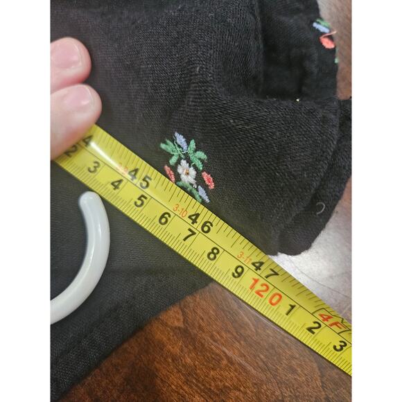 Vintage y2k Babydoll Embroidered Black Floral Dress Urban Outfitters Sz M Halter - Picture 9 of 9